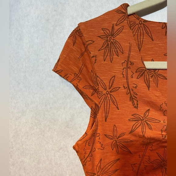 Toad & Co Tabitha Ruched line art organic cotton blend dress Size S - Picture 5 of 9